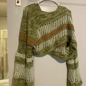 Matcha green cropped sweater